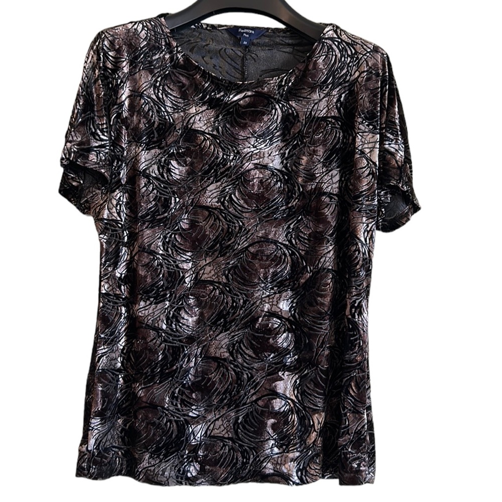 Reitmans women’s velour top metallic shimmer size‎ 2x